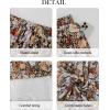 image:imageArolina Maxi Skirt for Women Summer Boho Elastic High Waist Pleated ALine Flowy Ruffle Swing Tiered Long Beach Skirt DressCoffee Floral