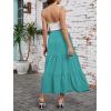 image:imageArolina Maxi Skirt for Women Summer Boho Elastic High Waist Pleated ALine Flowy Ruffle Swing Tiered Long Beach Skirt DressLake