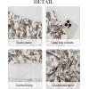 image:imageArolina Maxi Skirt for Women Summer Boho Elastic High Waist Pleated ALine Flowy Ruffle Swing Tiered Long Beach Skirt DressLeaves and Flowers