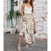 image:imageArolina Maxi Skirt for Women Summer Boho Elastic High Waist Pleated ALine Flowy Ruffle Swing Tiered Long Beach Skirt DressLeaves and Flowers