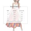 image:imageArolina Maxi Skirt for Women Summer Boho Elastic High Waist Pleated ALine Flowy Ruffle Swing Tiered Long Beach Skirt DressMulticolor Tie Dye