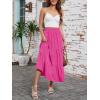 image:imageArolina Maxi Skirt for Women Summer Boho Elastic High Waist Pleated ALine Flowy Ruffle Swing Tiered Long Beach Skirt DressRose