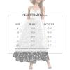 image:imageArolina Maxi Skirt for Women Summer Boho Elastic High Waist Pleated ALine Flowy Ruffle Swing Tiered Long Beach Skirt DressWhite Flower Black