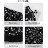 image:imageArolina Maxi Skirt for Women Summer Boho Elastic High Waist Pleated ALine Flowy Ruffle Swing Tiered Long Beach Skirt DressWhite Flower Black