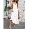 image:imageArolina Maxi Skirt for Women Summer Boho Elastic High Waist Pleated ALine Flowy Ruffle Swing Tiered Long Beach Skirt DressWhite01
