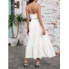 image:imageArolina Maxi Skirt for Women Summer Boho Elastic High Waist Pleated ALine Flowy Ruffle Swing Tiered Long Beach Skirt DressWhite01