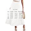 image:imageArolina Maxi Skirt for Women Summer Boho Elastic High Waist Pleated ALine Flowy Ruffle Swing Tiered Long Beach Skirt DressWhite01