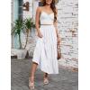 image:imageArolina Maxi Skirt for Women Summer Boho Elastic High Waist Pleated ALine Flowy Ruffle Swing Tiered Long Beach Skirt DressWhite02