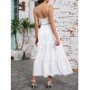 image:imageArolina Maxi Skirt for Women Summer Boho Elastic High Waist Pleated ALine Flowy Ruffle Swing Tiered Long Beach Skirt DressWhite02