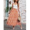 image:imageArolina Maxi Skirt for Women Summer Boho Elastic High Waist Pleated ALine Flowy Ruffle Swing Tiered Long Beach Skirt DressZ Style 01