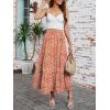 image:imageArolina Maxi Skirt for Women Summer Boho Elastic High Waist Pleated ALine Flowy Ruffle Swing Tiered Long Beach Skirt DressZ Style 01