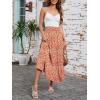 image:imageArolina Maxi Skirt for Women Summer Boho Elastic High Waist Pleated ALine Flowy Ruffle Swing Tiered Long Beach Skirt DressZ Style 01