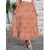 image:imageArolina Maxi Skirt for Women Summer Boho Elastic High Waist Pleated ALine Flowy Ruffle Swing Tiered Long Beach Skirt DressZ Style 01