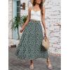 image:imageArolina Maxi Skirt for Women Summer Boho Elastic High Waist Pleated ALine Flowy Ruffle Swing Tiered Long Beach Skirt DressZ Style 02