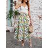 image:imageArolina Maxi Skirt for Women Summer Boho Elastic High Waist Pleated ALine Flowy Ruffle Swing Tiered Long Beach Skirt DressZ Style 04