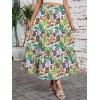image:imageArolina Maxi Skirt for Women Summer Boho Elastic High Waist Pleated ALine Flowy Ruffle Swing Tiered Long Beach Skirt DressZ Style 04