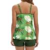 image:imageArolina Tankini Swimsuits for Women Tummy Control Two Piece Bathing Suits Flowy Swim Tops with Boy ShortsArmy Green Leopard Print