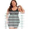 image:imageArolina Tankini Swimsuits for Women Tummy Control Two Piece Bathing Suits Flowy Swim Tops with Boy ShortsBlack