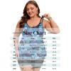 image:imageArolina Tankini Swimsuits for Women Tummy Control Two Piece Bathing Suits Flowy Swim Tops with Boy ShortsBlue Flowers
