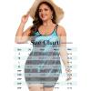 image:imageArolina Tankini Swimsuits for Women Tummy Control Two Piece Bathing Suits Flowy Swim Tops with Boy ShortsBlue Oblique Stripes