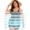 image:imageArolina Tankini Swimsuits for Women Tummy Control Two Piece Bathing Suits Flowy Swim Tops with Boy ShortsBlue Ray 1