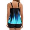 image:imageArolina Tankini Swimsuits for Women Tummy Control Two Piece Bathing Suits Flowy Swim Tops with Boy ShortsBlue Ray 1