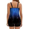 image:imageArolina Tankini Swimsuits for Women Tummy Control Two Piece Bathing Suits Flowy Swim Tops with Boy ShortsBlue Shooting Star