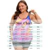 image:imageArolina Tankini Swimsuits for Women Tummy Control Two Piece Bathing Suits Flowy Swim Tops with Boy ShortsColorful Tiedye