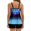 image:imageArolina Tankini Swimsuits for Women Tummy Control Two Piece Bathing Suits Flowy Swim Tops with Boy ShortsGradient Blue Light