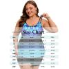 image:imageArolina Tankini Swimsuits for Women Tummy Control Two Piece Bathing Suits Flowy Swim Tops with Boy ShortsGradient Blue Light