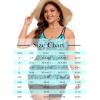 image:imageArolina Tankini Swimsuits for Women Tummy Control Two Piece Bathing Suits Flowy Swim Tops with Boy ShortsLake Green Cashew Flowers