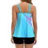 image:imageArolina Tankini Swimsuits for Women Tummy Control Two Piece Bathing Suits Flowy Swim Tops with Boy ShortsLake Green Rays