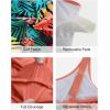 image:imageArolina Tankini Swimsuits for Women Tummy Control Two Piece Bathing Suits Flowy Swim Tops with Boy ShortsMulticolored Leaves