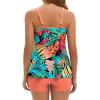 image:imageArolina Tankini Swimsuits for Women Tummy Control Two Piece Bathing Suits Flowy Swim Tops with Boy ShortsMulticolored Leaves