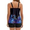 image:imageArolina Tankini Swimsuits for Women Tummy Control Two Piece Bathing Suits Flowy Swim Tops with Boy ShortsPurple Leopard Print