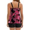image:imageArolina Tankini Swimsuits for Women Tummy Control Two Piece Bathing Suits Flowy Swim Tops with Boy ShortsRed Leaves