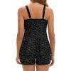 image:imageArolina Tankini Swimsuits for Women Tummy Control Two Piece Bathing Suits Flowy Swim Tops with Boy ShortsSparkling Silver