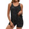 image:imageArolina Tankini Swimsuits for Women Tummy Control Two Piece Bathing Suits Flowy Swim Tops with Boy ShortsSparkling Silver
