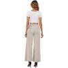 image:imageArolina Womens Stretchy Wide Leg Palazzo Lounge Pants with Pockets Casual Comfy High Waist Palazzo Pants for Women DressyAlmond