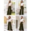 image:imageArolina Womens Stretchy Wide Leg Palazzo Lounge Pants with Pockets Casual Comfy High Waist Palazzo Pants for Women DressyArmy Green 01