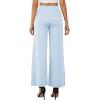 image:imageArolina Womens Stretchy Wide Leg Palazzo Lounge Pants with Pockets Casual Comfy High Waist Palazzo Pants for Women DressyBaby Blue