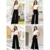 image:imageArolina Womens Stretchy Wide Leg Palazzo Lounge Pants with Pockets Casual Comfy High Waist Palazzo Pants for Women DressyBlack 01