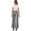 image:imageArolina Womens Stretchy Wide Leg Palazzo Lounge Pants with Pockets Casual Comfy High Waist Palazzo Pants for Women DressyBlack Grey Flowers