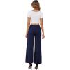 image:imageArolina Womens Stretchy Wide Leg Palazzo Lounge Pants with Pockets Casual Comfy High Waist Palazzo Pants for Women DressyBlue 01