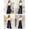 image:imageArolina Womens Stretchy Wide Leg Palazzo Lounge Pants with Pockets Casual Comfy High Waist Palazzo Pants for Women DressyBlue 01