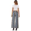 image:imageArolina Womens Stretchy Wide Leg Palazzo Lounge Pants with Pockets Casual Comfy High Waist Palazzo Pants for Women DressyBlue Paisley