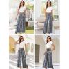 image:imageArolina Womens Stretchy Wide Leg Palazzo Lounge Pants with Pockets Casual Comfy High Waist Palazzo Pants for Women DressyBlue Paisley