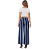 image:imageArolina Womens Stretchy Wide Leg Palazzo Lounge Pants with Pockets Casual Comfy High Waist Palazzo Pants for Women DressyBlue Stripe