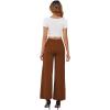 image:imageArolina Womens Stretchy Wide Leg Palazzo Lounge Pants with Pockets Casual Comfy High Waist Palazzo Pants for Women DressyBrown