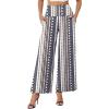 image:imageArolina Womens Stretchy Wide Leg Palazzo Lounge Pants with Pockets Casual Comfy High Waist Palazzo Pants for Women DressyColorful Diamond